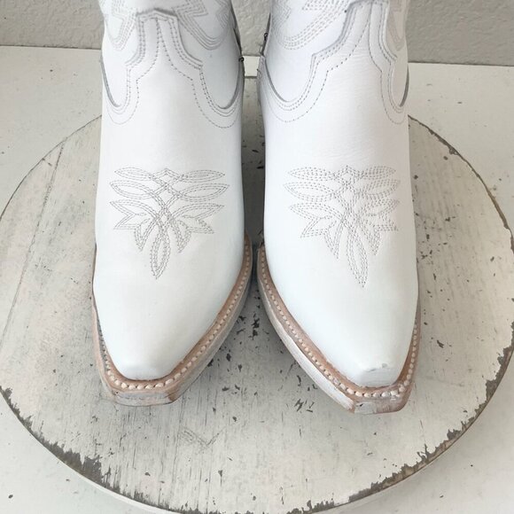 Lane MEGAN MORONEY Smokeshow Womens Cowboy Boots 5 White Western Cowgirl Tall - Picture 6 of 11